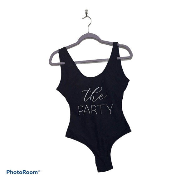 'The party' one piece black bathing suit - Picture 1 of 3